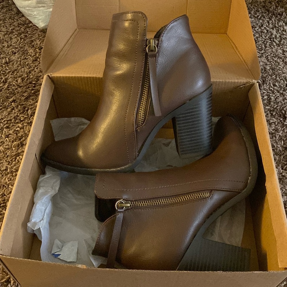Brown booties